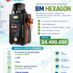 Sistema de inyección E-Resin BM Hexagon, imagen promocional M&M SpA, precio $4.400.000