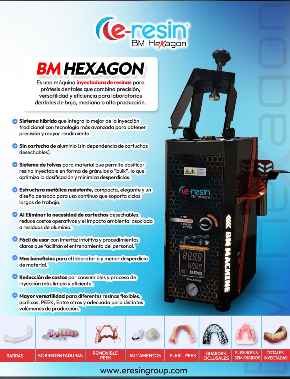 E-RESIN SISTEMA DE INYECCION BM HEXAGON - Imagen 3