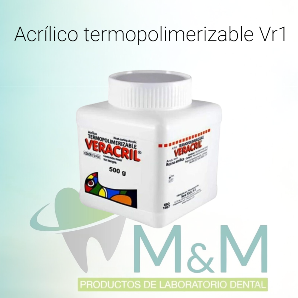Acrílico termopolimerizable Vr1 Reenvasado 500Gr