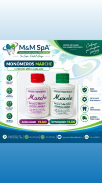 Monómero Marche 210 cc: autocurable $9.500 y termocurable $9.200